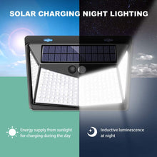 Load image into Gallery viewer, Outdoor Solar Powered Wall Light , EXGREEM 208 LED Solar Lights Outdoor Motion Sensor with [270°Wide Angle] [3 Modes], Wireless Waterproof Wall Lamp for Garden, Patio, Fence
