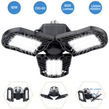 Load image into Gallery viewer, Exgreem Garage Light with Monitor Activated,60W 6500K Ceiling Lights LED Utility Shop Light for Garage/Basement/Home,Ceiling Fixture 50,000 Hours E27 LED Deformable Garage Light
